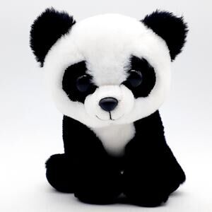 Ty Baboo Beanie Boos Plush Small Black White Panda Soft Velvety With Tag